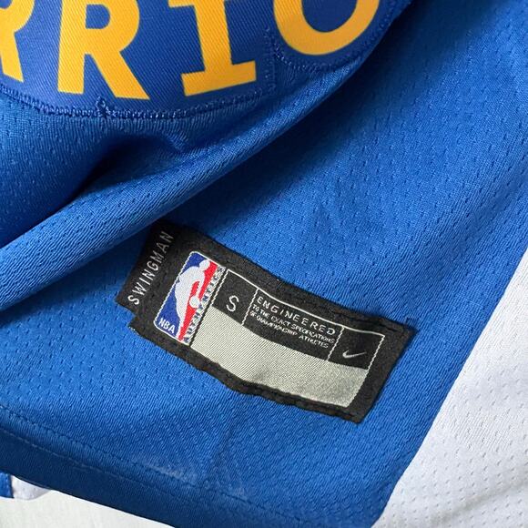 Nike Golden State Warriors Stephen Curry 30 Swingman Jersey Size S Blue Yellow - Picture 4 of 6